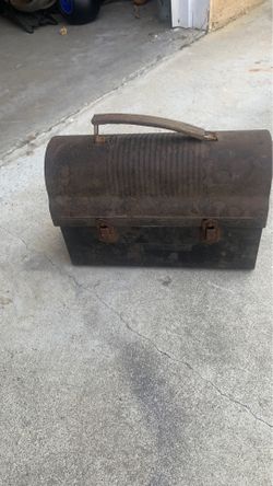 Vintage coal miner metal lunch box