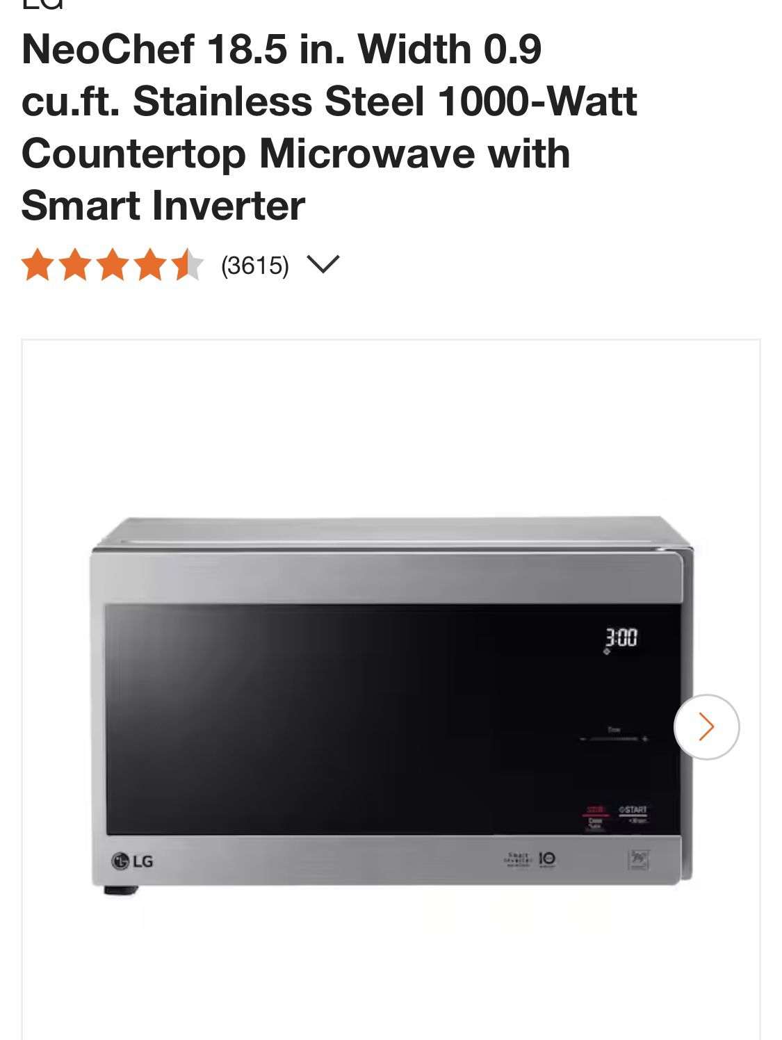 LG nanochef Microwave 