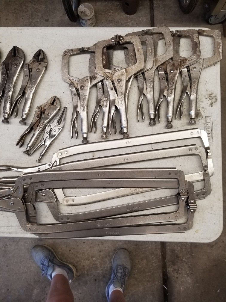 Vise Grips Lot Of Various Sizes
