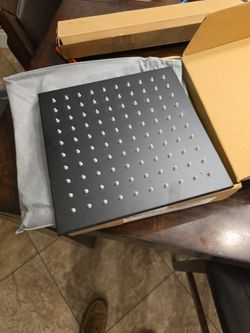 10"  Solid Brass Rainfall Square Shower Head And 16"  Arm