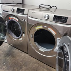 SAMSUNG SET STEAM WASHER AND ELECTRIC DRYER 