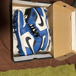 Size 13 Air Jordan Cleats Blue