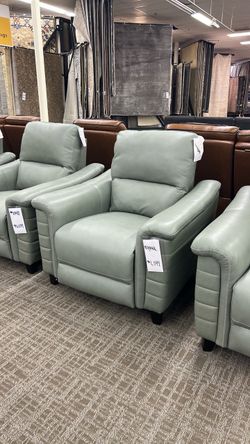 Barcalounger Malone Blue Recliner | Cadet Blue