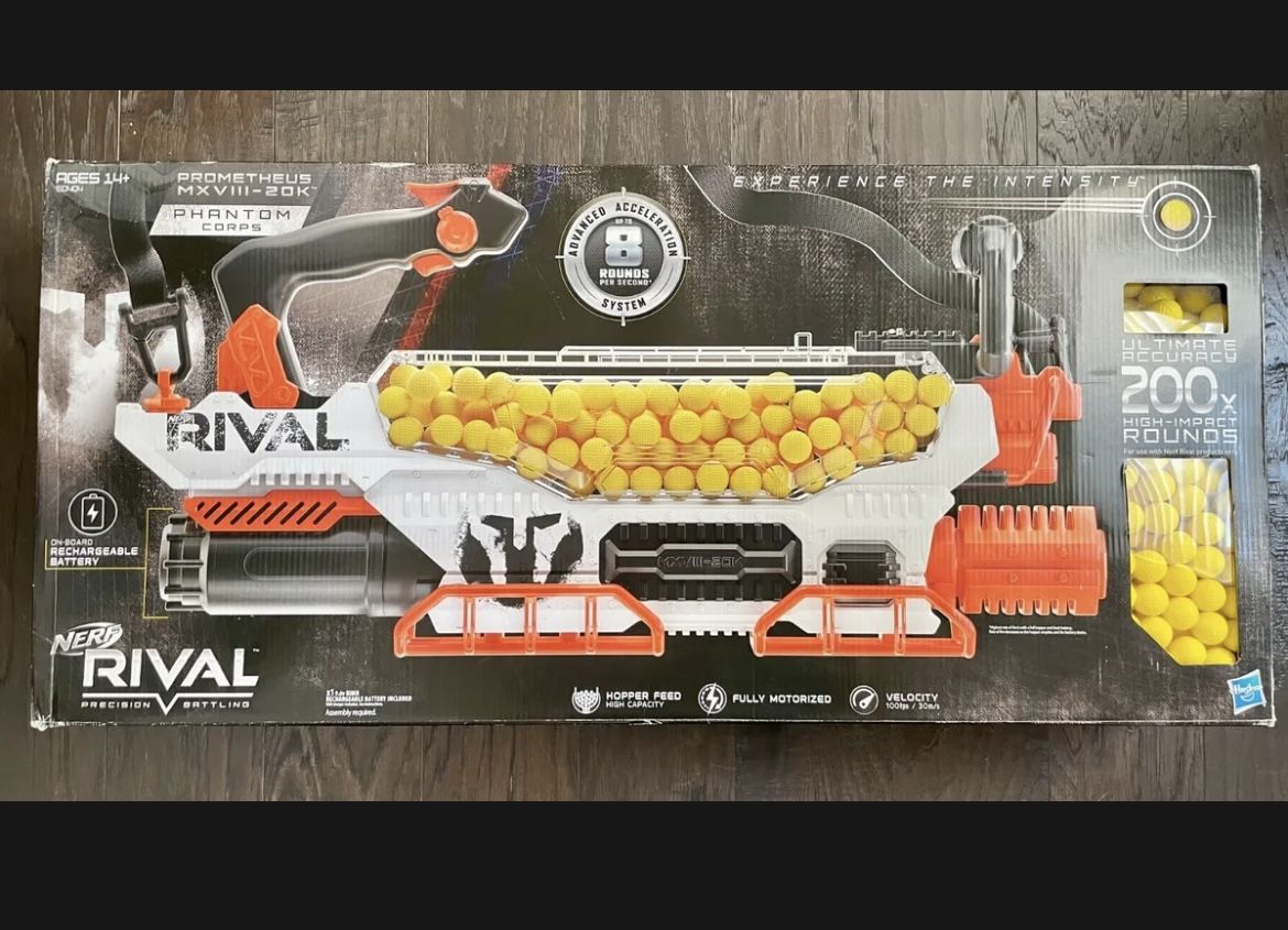 Nerf Rival Prometheus MXVIII-20K Blaster with 200 Rounds