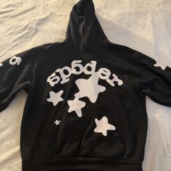 Sp5der Reflective Beluga Hoodie Black