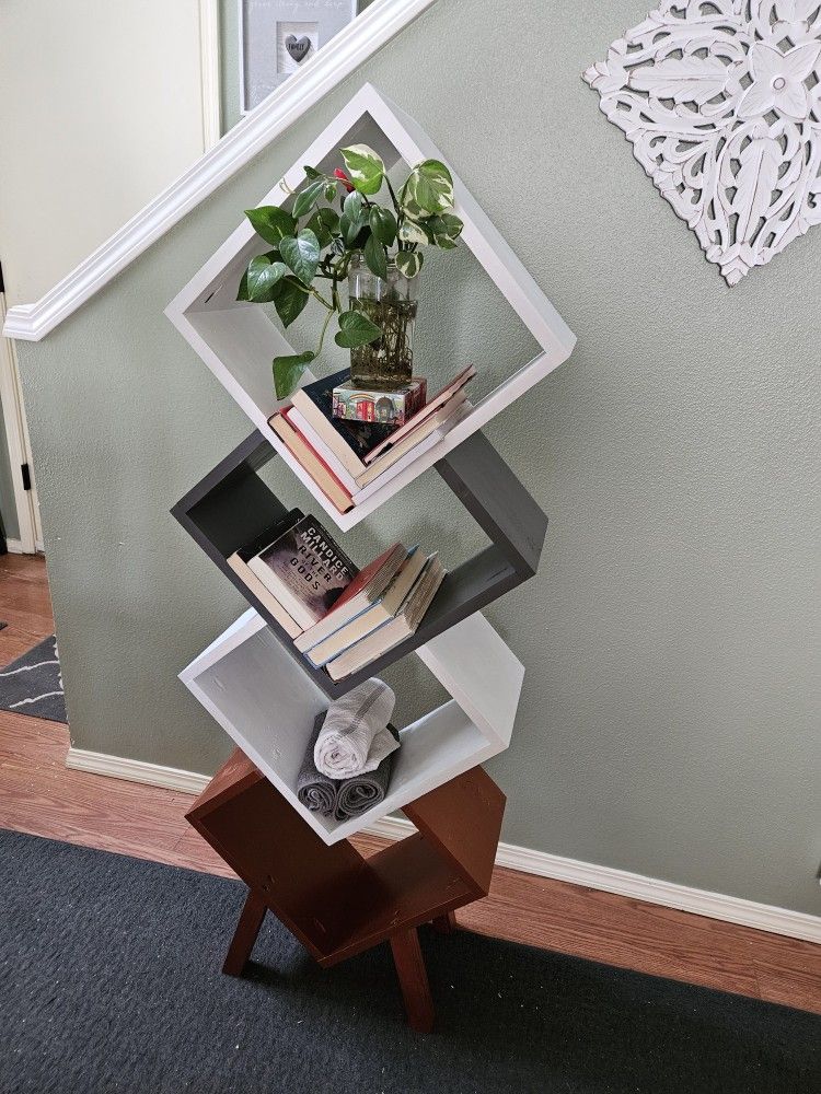 Hand Made Unique Wooden Bookshelf [Bookshelf Only] 
