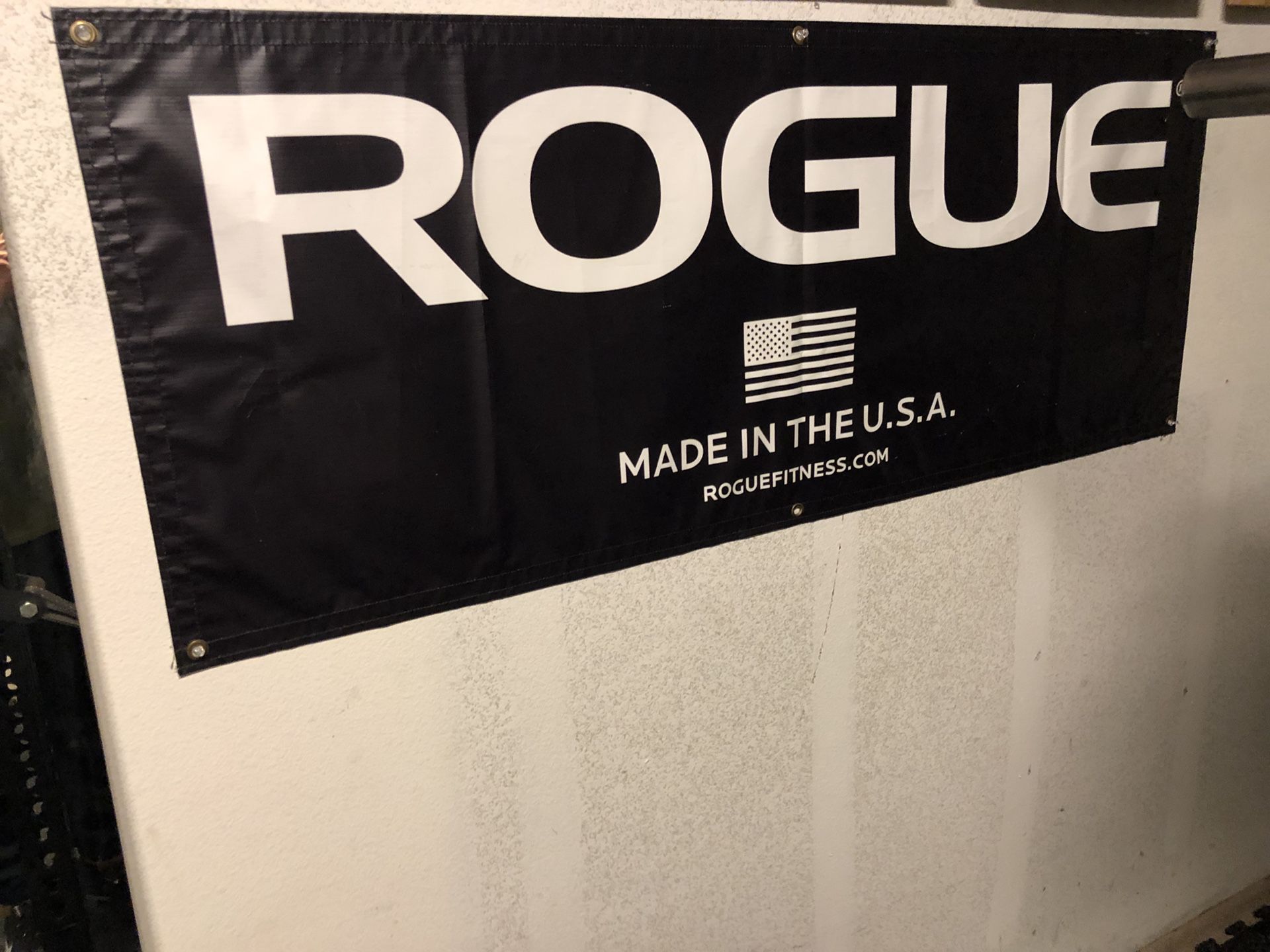 Rogue fitness banner 5 feet by 2 feet