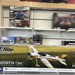 E Flite Sportix 1.1m BNF Basic W/AS3X & Safe Select.