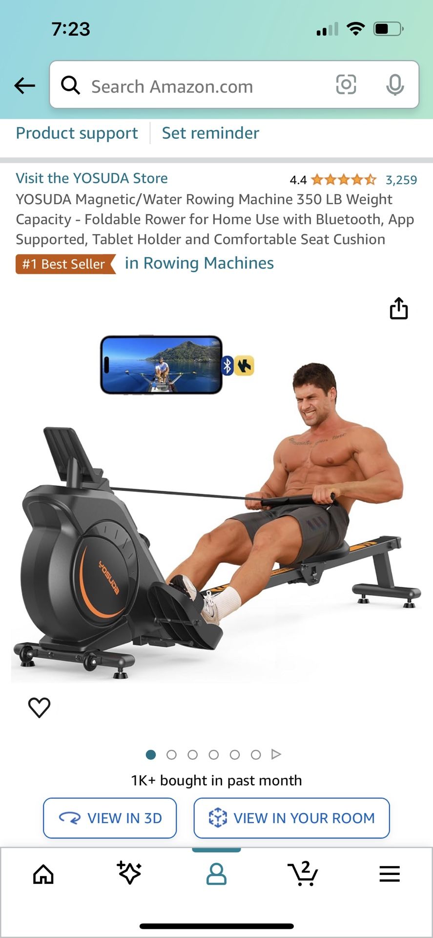 Yosuda 02-Magnetic PRO Row Machine 