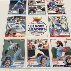 1982 Topps League Leaders Uncut Sheet