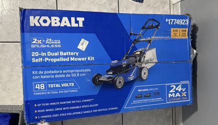 Kobalt lawn Mower 2 Batteries + Charger