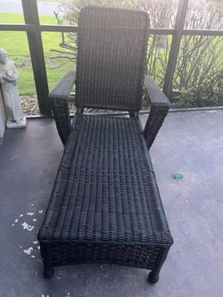 Outdoor wicker furniture must be picked up today need the space chairs  table and lounge chair price reduced to sell get them all 155$