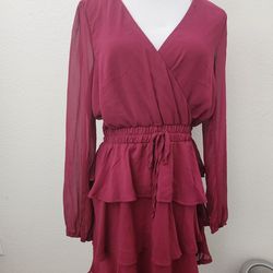 Red/Burgundy semi formal dress in size large