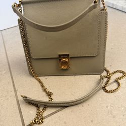 Polène Numéro Sept Mini – Textured Taupe Leather