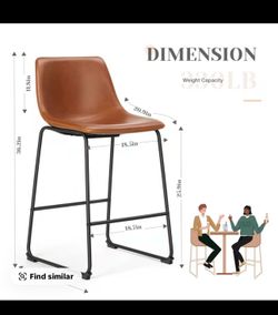 Brand New Brown Barstools - Set of 4