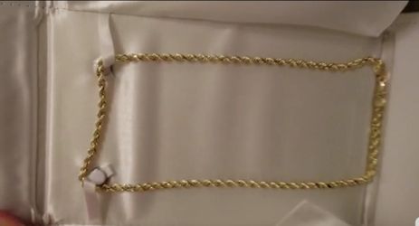 Delamore 10k Yellow Gold 5mm Rope Chain Necklace 24 for Sale in Palm Bay FL OfferUp
