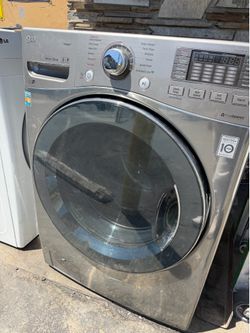 LG stainless steel front load washer 27”w