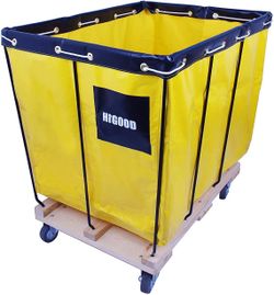 Basket Trucks,Service Carts Yellow 8 Bushel Knock Down Truck,Carts, 10.0 cu. ft, 400 lb, 34" L X 22" W X 30.5" H Capacity
