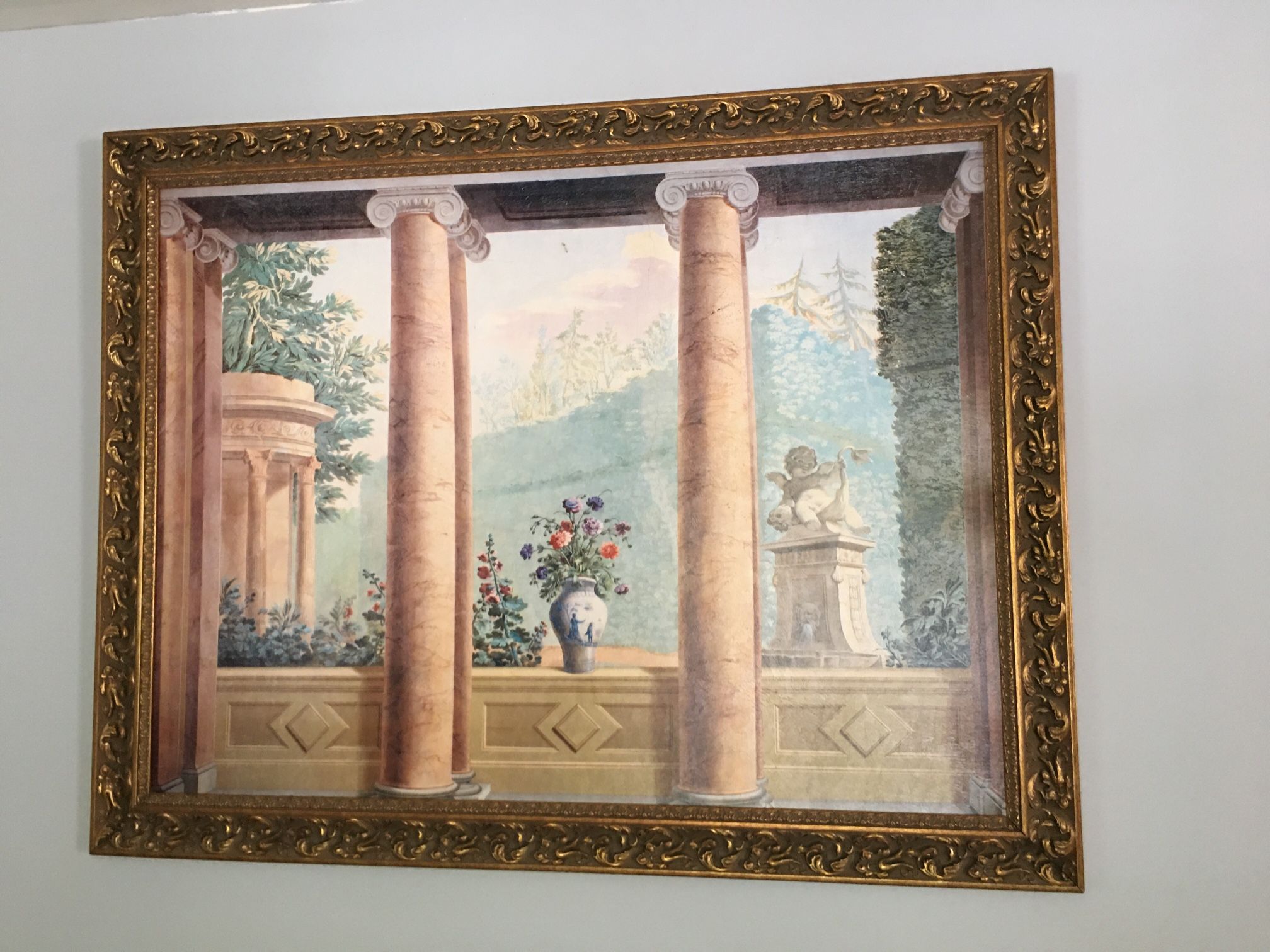 Painting With Gold Trim 54.5 In W, 42.5 In H, 1.5 In D