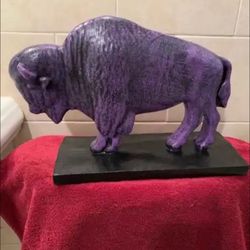 The Purple Buffalo Statue