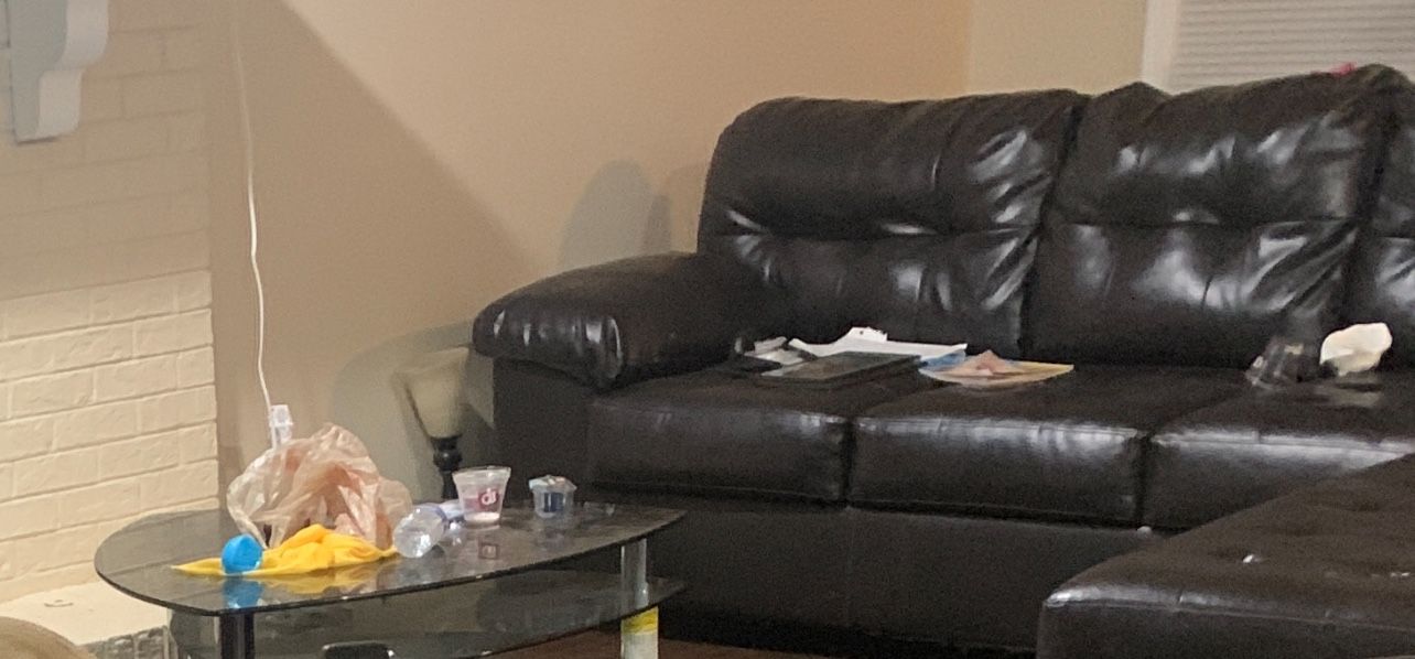 Used Brown Leather Sectional