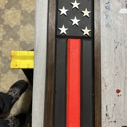 Thin red line American Flag