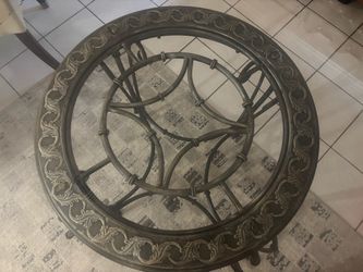Metal Glass top Table