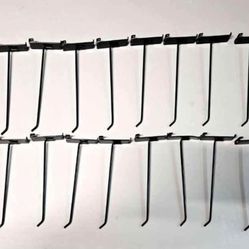 8 Inch Gridwall Black Hooks (20 Count)