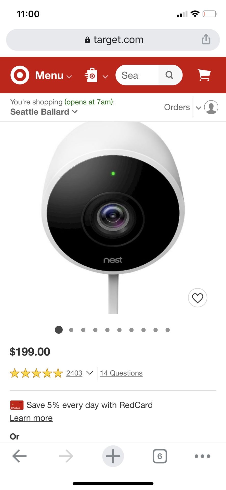 nest security camera