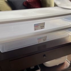 Storge Box Under Bed Two Sterilite 41-Quart (39 L), White Brand New
