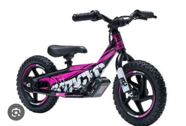 STACYC  Kids Electric Balance Bike Pink or take the sticker off and it could be blue