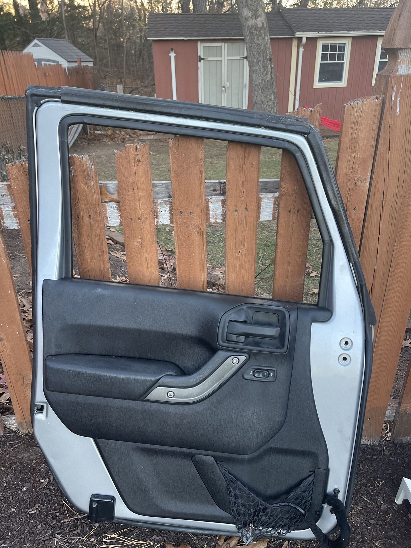 2014 Jeep Wrangler Driver Door With Glass And Wiring
