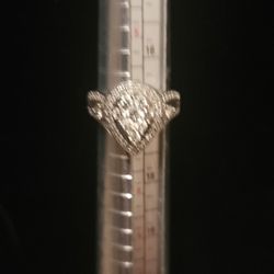 14k White Gold Custom Ring 1.25 Total Diamond