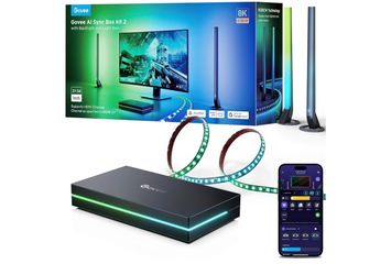 Govee HDMI 2.1 Sync Box Kit 2, Includes AI Sync Box, Light Bars, and Monitor Backlight, Supports 8K@60Hz, 4K@144Hz, VRR and ALLM, Works with Matter an