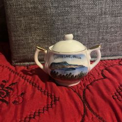 vintage miniature souvenir Sugar Bowl 