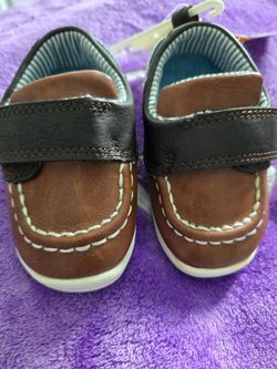 Baby Boy Loafer Shoes with Velcro Strap