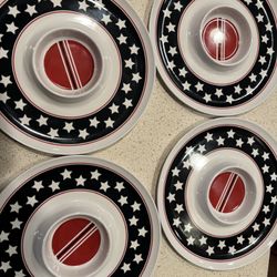 4 appetizer, snack o serving platters