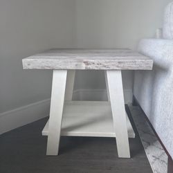 Gray/White End Table