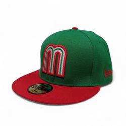 New Era 59fifty Fitted Baseball FIFA Cap Mexico Logo Green Color Size 7 1/2     #soccer #WorldCup #sports #fifajersey #authenticjersey