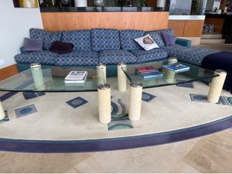 Glass coffee table