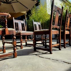 1830s Authentic Rare Vintage Furniture Dining Chair Set Of 6 