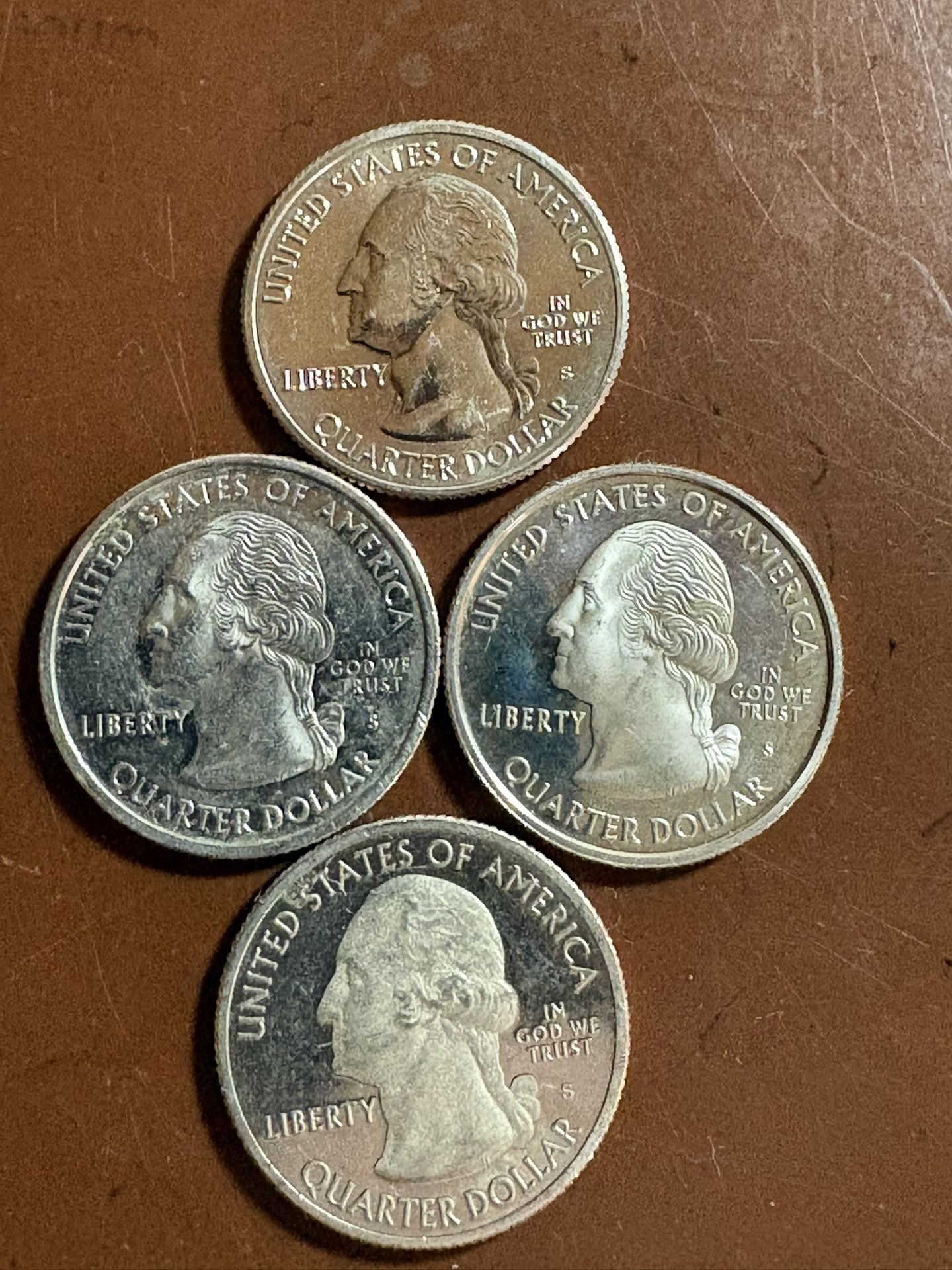 4 “S” Circulated PROOF QUARTERS: War In The Pacific, Olympic, Colorado and Kansas