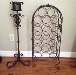 Heavy Iron Metal Wine Rack Bottle Holder