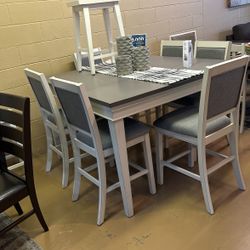 Pub Dining Table With 6 Chairs