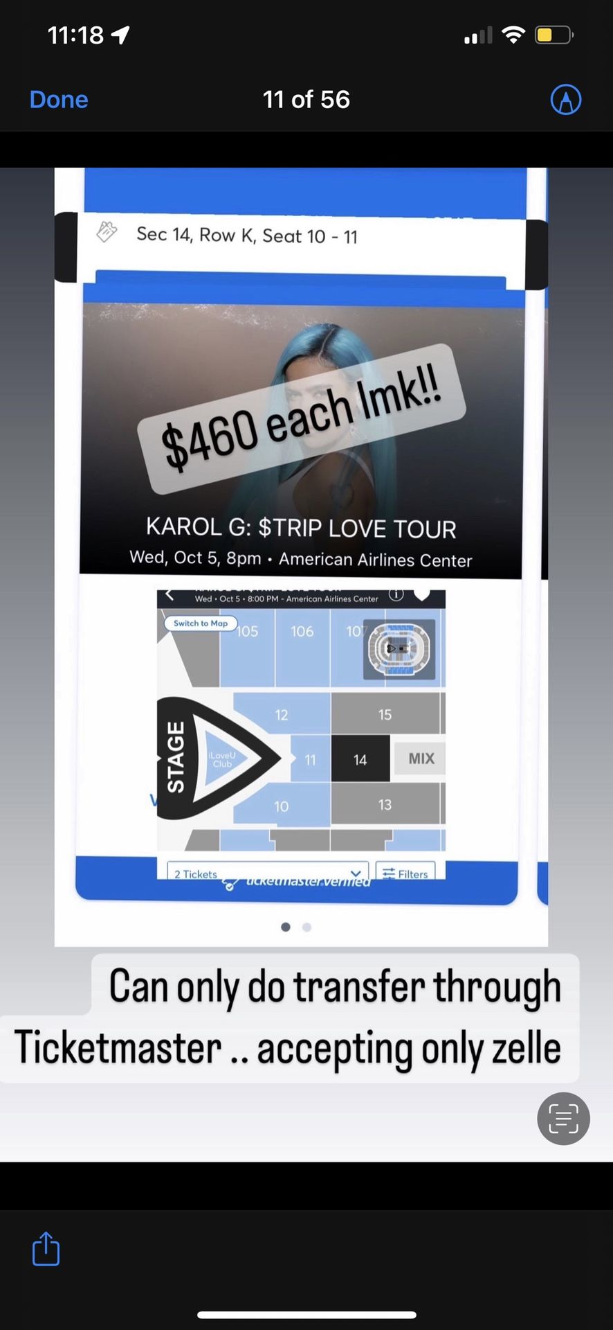 Two Karol G Tickets