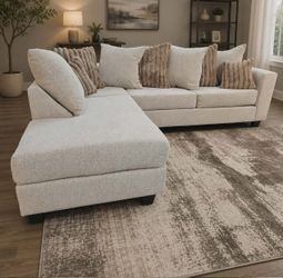 New Beige Plush Sectional