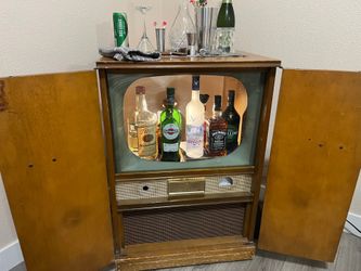 1954 Packard Bell Vintage TV Console - Perfect For Rollaway Bar