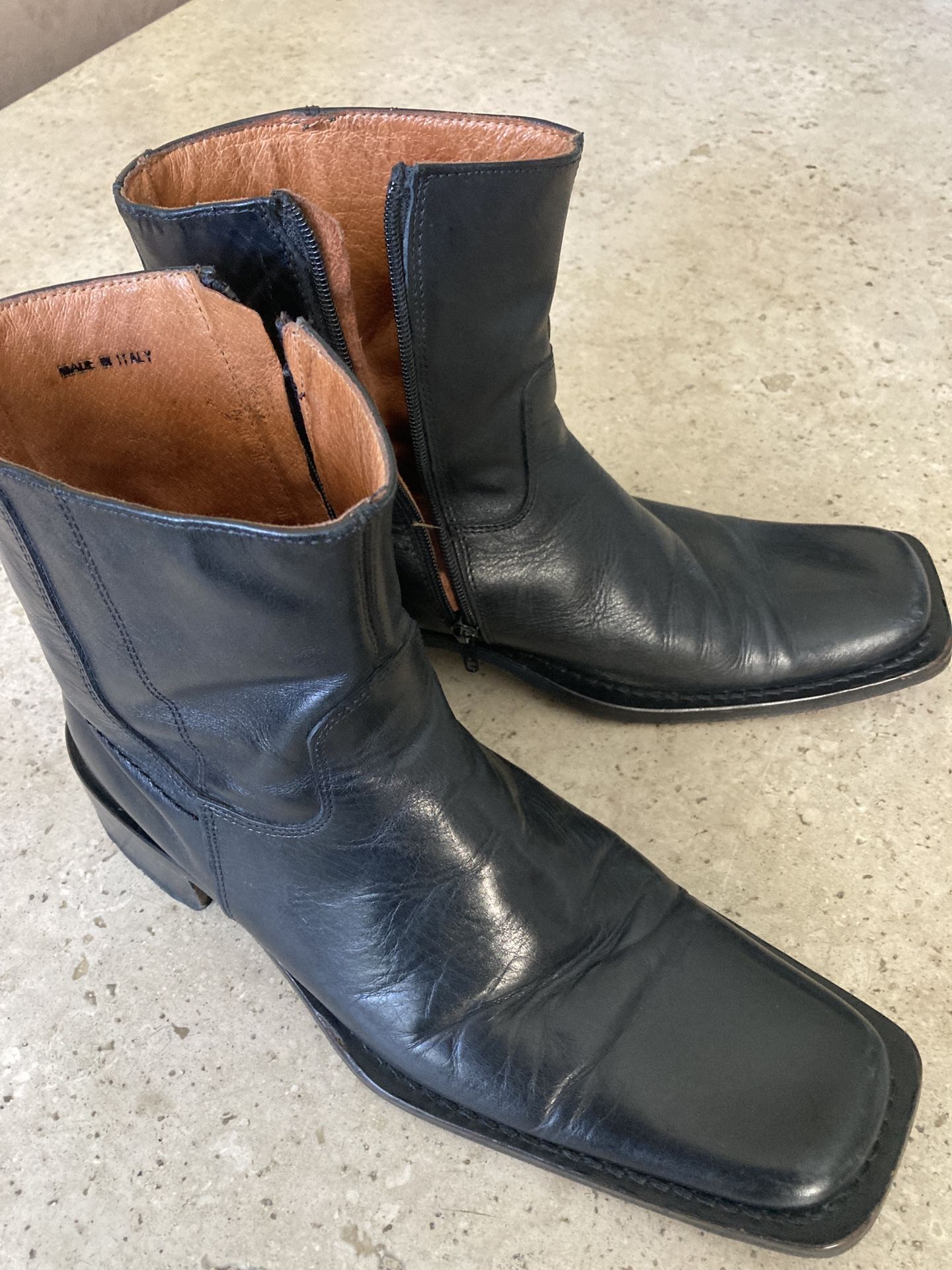 Bottes En Cuir Italiennes Vero Cuoio – Taille 35, Talons Hauts, élégantes Et Intemporelles