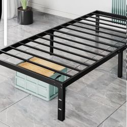 Twin Black Metal Bed Frame - No Box Spring Needed NEW