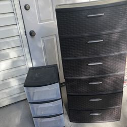 3 Plastic Drawers 